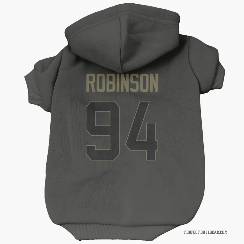 A'Shawn Robinson  Black Tampa Bay Buccaneers  Service Cat & Dog Pet Hoodie
