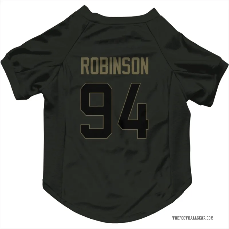 A'Shawn Robinson  Black Tampa Bay Buccaneers  Service Cat & Dog Pet Jersey