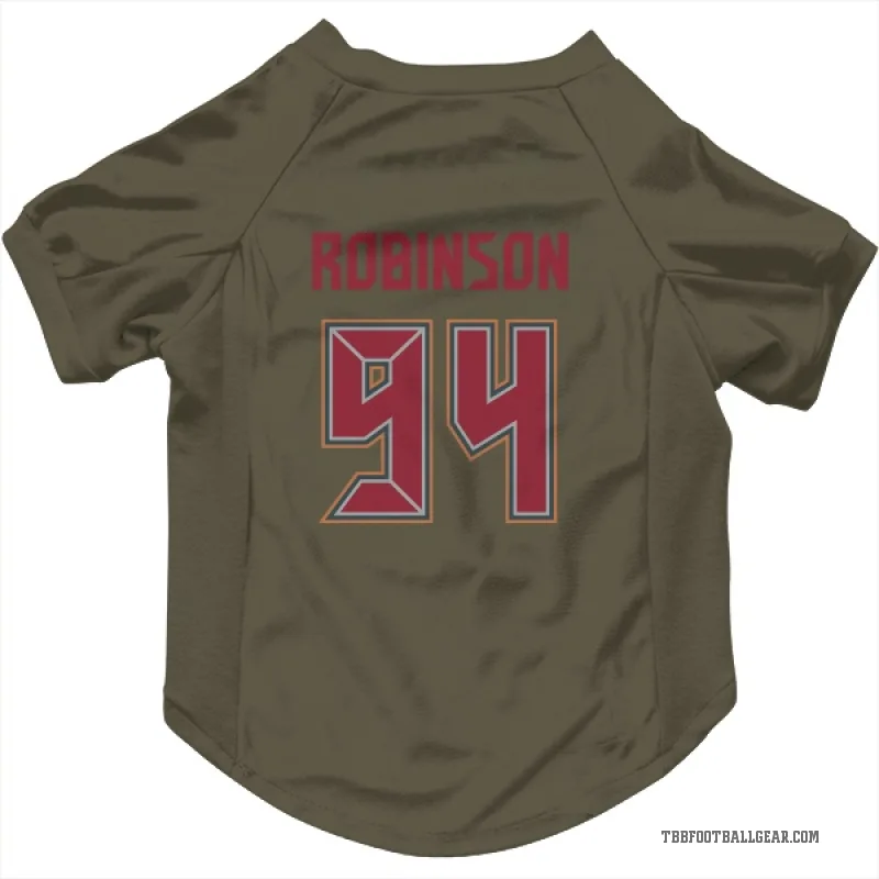 A'Shawn Robinson  Olive Tampa Bay Buccaneers  Cat & Dog Pet Jersey