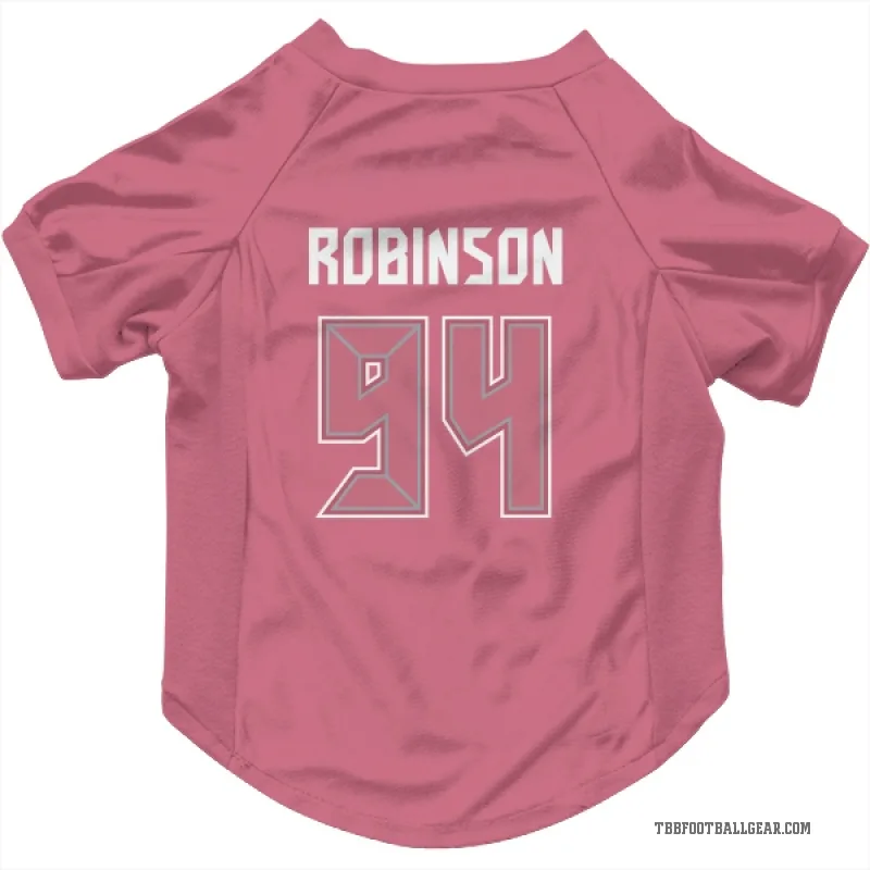 A'Shawn Robinson  Pink Tampa Bay Buccaneers  Cat & Dog Pet Jersey