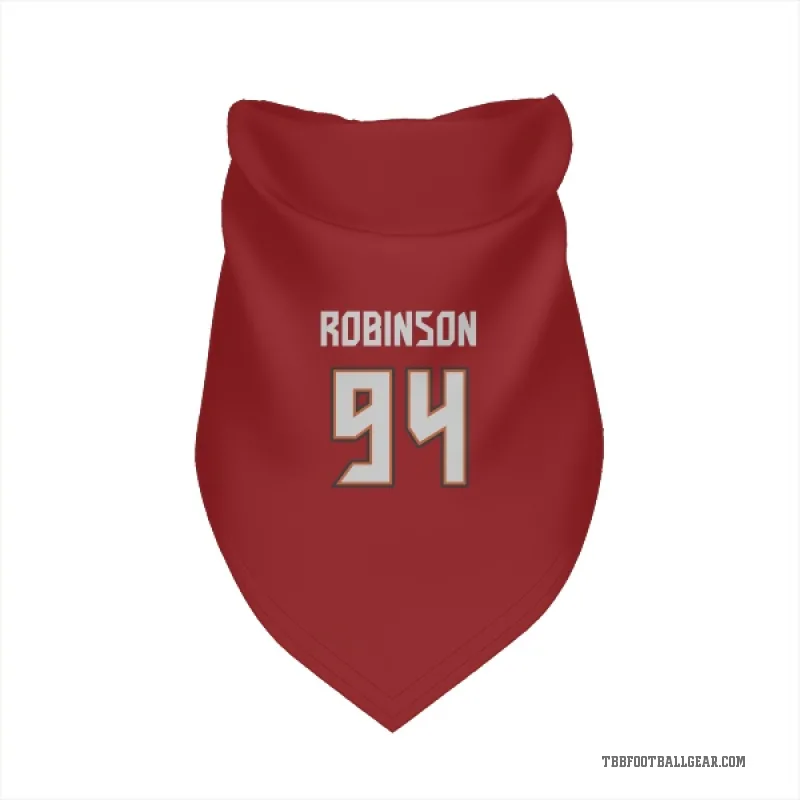 A'Shawn Robinson  Red Tampa Bay Buccaneers  Cat & Dog Pet Bandana
