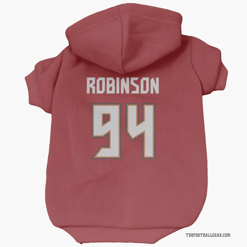 A'Shawn Robinson  Red Tampa Bay Buccaneers  Cat & Dog Pet Hoodie