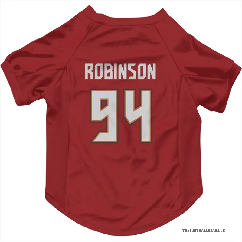 A'Shawn Robinson  Red Tampa Bay Buccaneers  Cat & Dog Pet Jersey