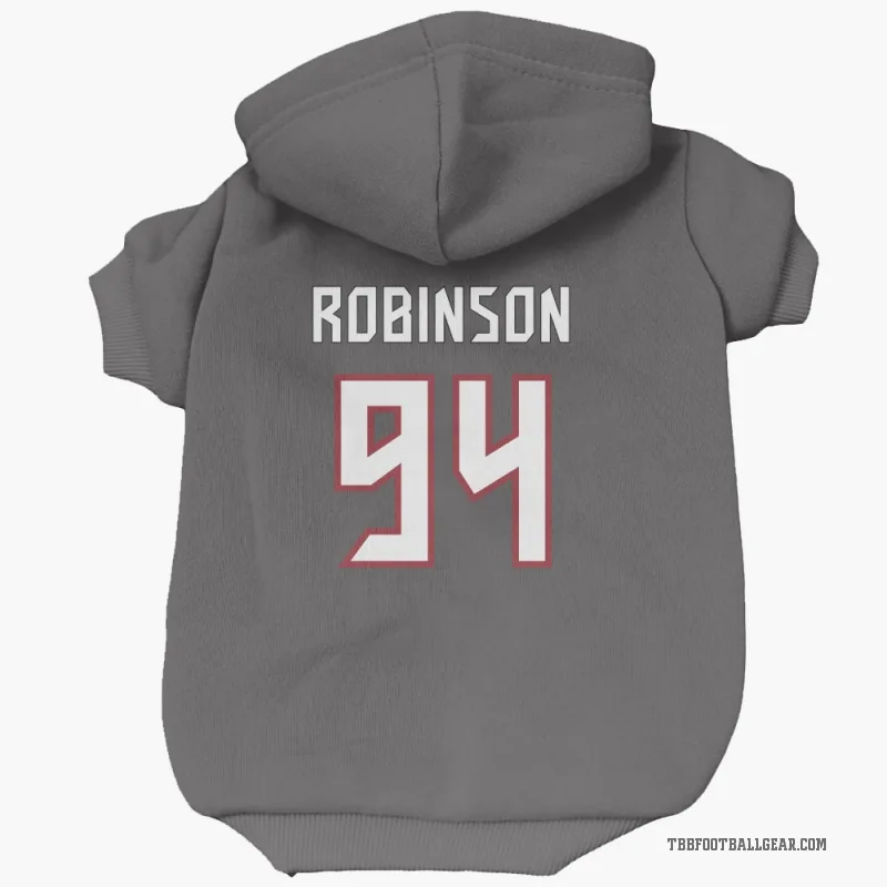 A'Shawn Robinson  Tampa Bay Buccaneers   Pewter Cat & Dog Pet Hoodie