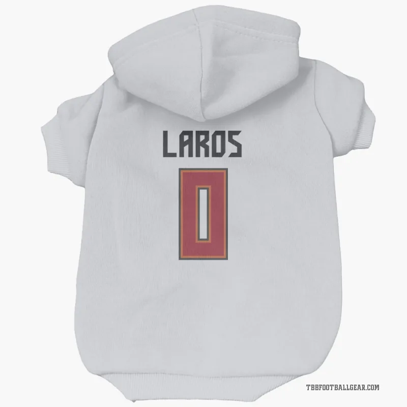 Aidan Laros  White Tampa Bay Buccaneers  Cat & Dog Pet Hoodie
