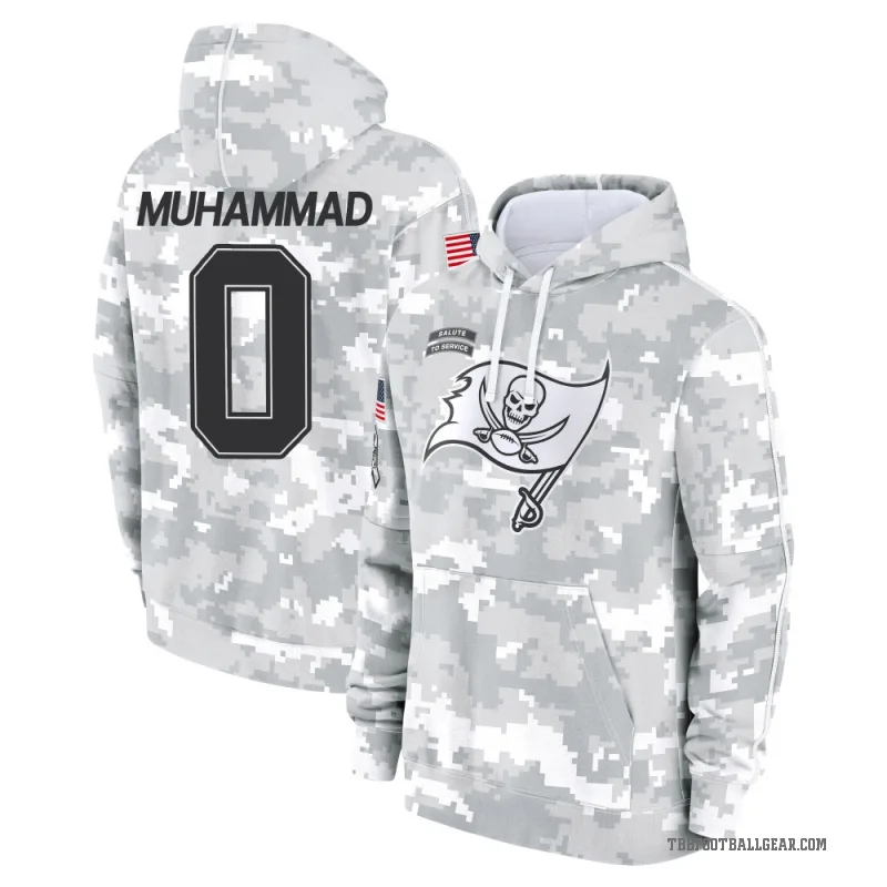 Al-Quadin Muhammad Men's Camo Tampa Bay Buccaneers Arctic 2024 Salute to Service Club Fleece Pullover Hoodie