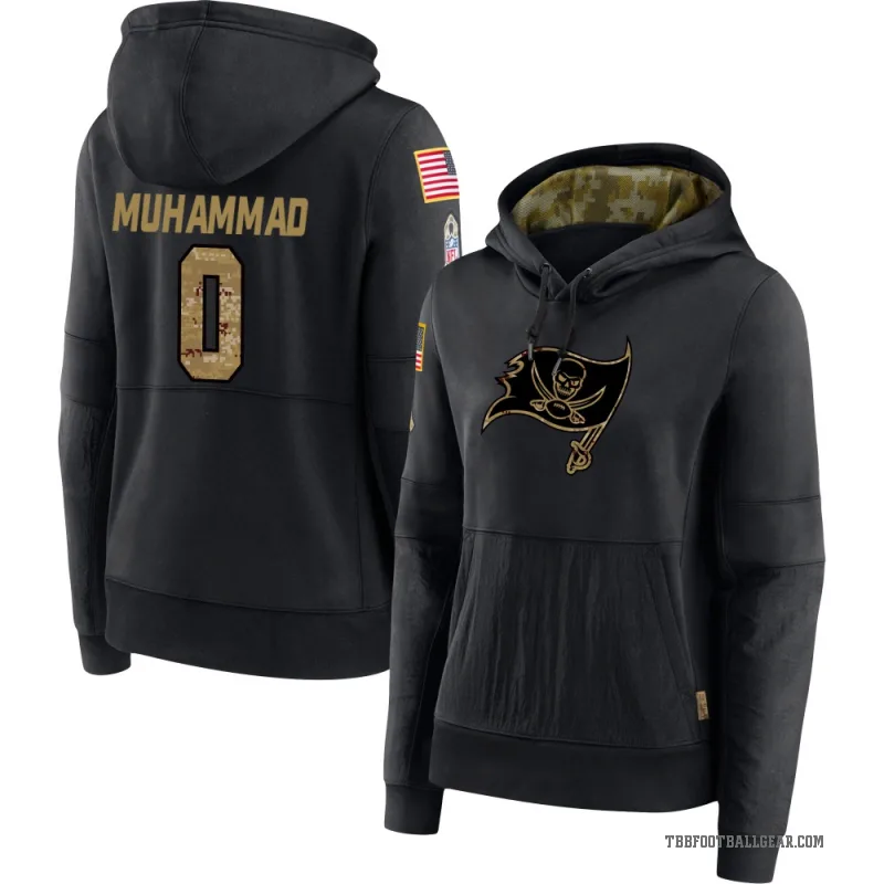 Al-Quadin Muhammad Women's Black Tampa Bay Buccaneers 2020 Salute to Service Sideline Performance Pullover Hoodie
