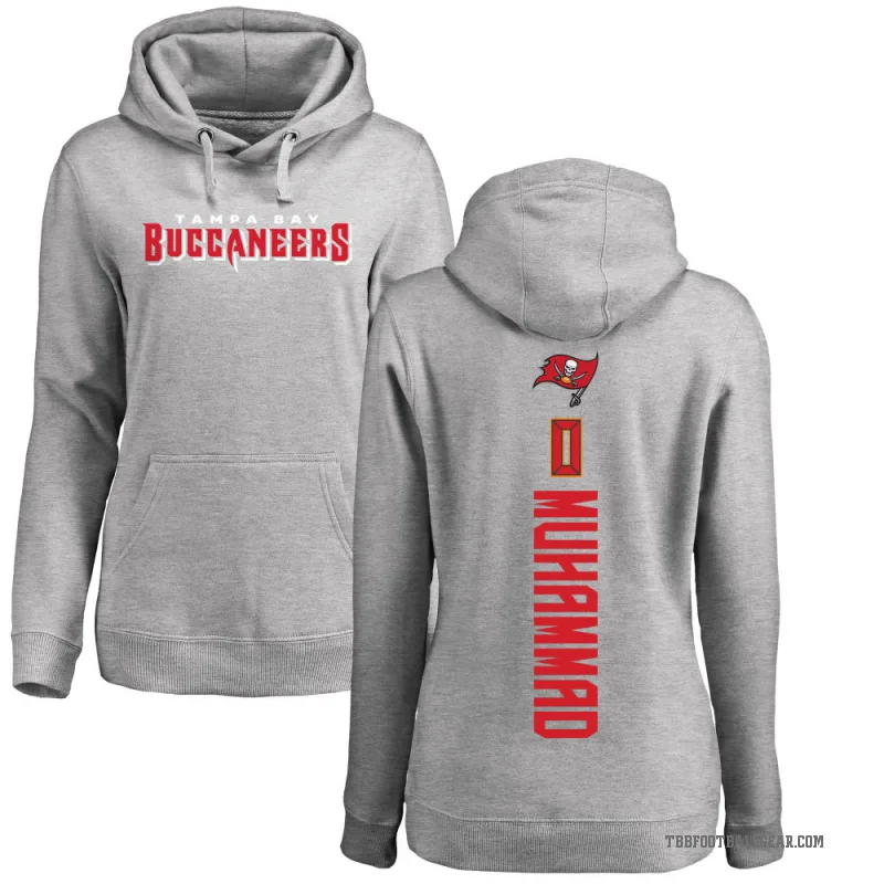 Al-Quadin Muhammad Women's Tampa Bay Buccaneers Pro Line Ash Backer Pullover Hoodie