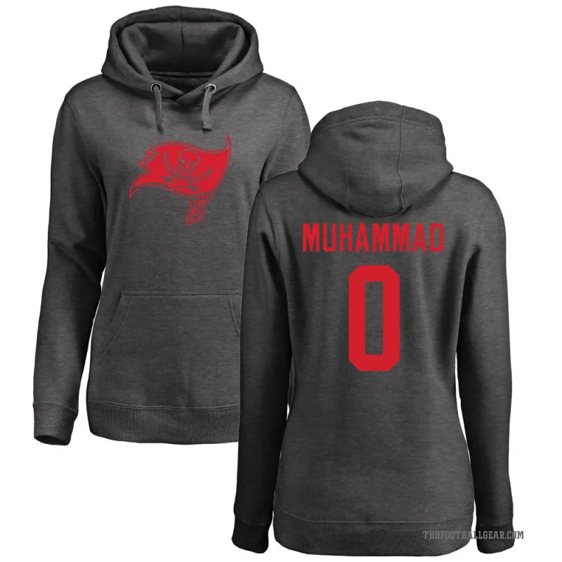 Al-Quadin Muhammad Women's Tampa Bay Buccaneers Pro Line by Branded Ash One Color Pullover Hoodie