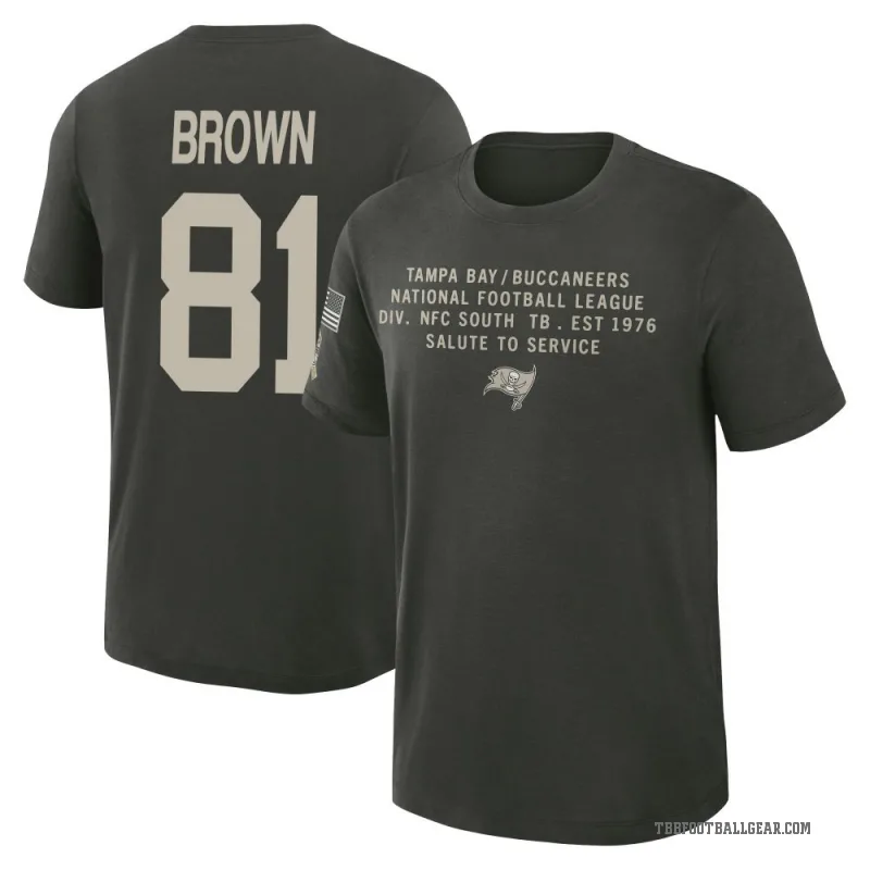 Antonio Brown Youth Green Tampa Bay Buccaneers Dark/ 2025 Salute to Service Sideline Slub T-Shirt