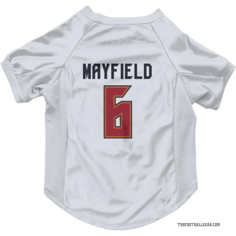 Baker Mayfield  White Tampa Bay Buccaneers  Cat & Dog Pet Jersey