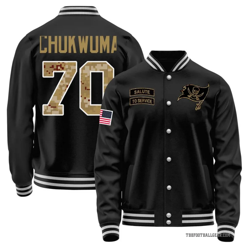 Ben Chukwuma Men's Black Tampa Bay Buccaneers Salute to Service Sideline Performance Jacket