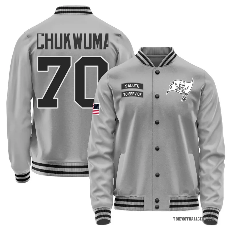 Ben Chukwuma Men's Gray Tampa Bay Buccaneers Salute to Service Performance Jacket
