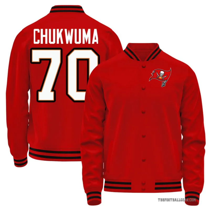 Ben Chukwuma Men's Red Tampa Bay Buccaneers Full-Snap Jacket