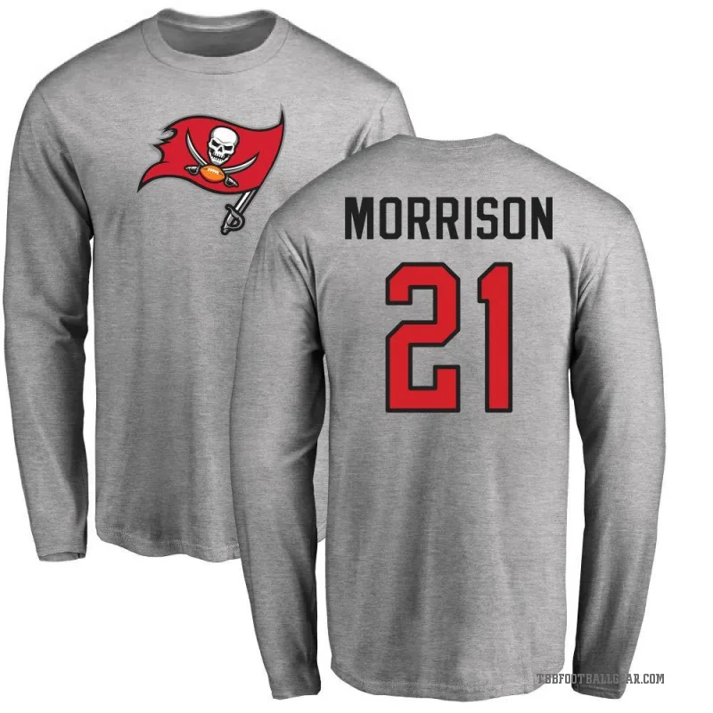 Benjamin Morrison Men's Ash Tampa Bay Buccaneers Logo Long Sleeve T-Shirt -