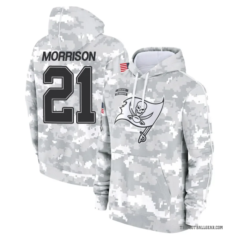 Benjamin Morrison Men's Camo Tampa Bay Buccaneers Arctic 2024 Salute to Service Club Fleece Pullover Hoodie