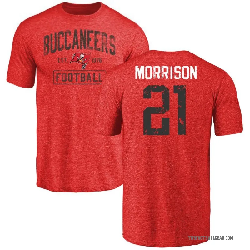 Benjamin Morrison Men's Red Tampa Bay Buccaneers Distressed T-Shirt