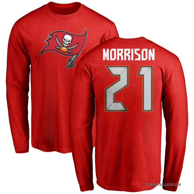 Benjamin Morrison Men's Red Tampa Bay Buccaneers Logo Long Sleeve T-Shirt -