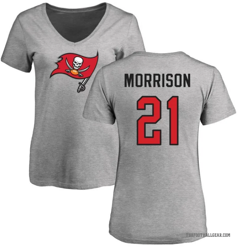 Benjamin Morrison Women's Ash Tampa Bay Buccaneers Logo Slim Fit T-Shirt -