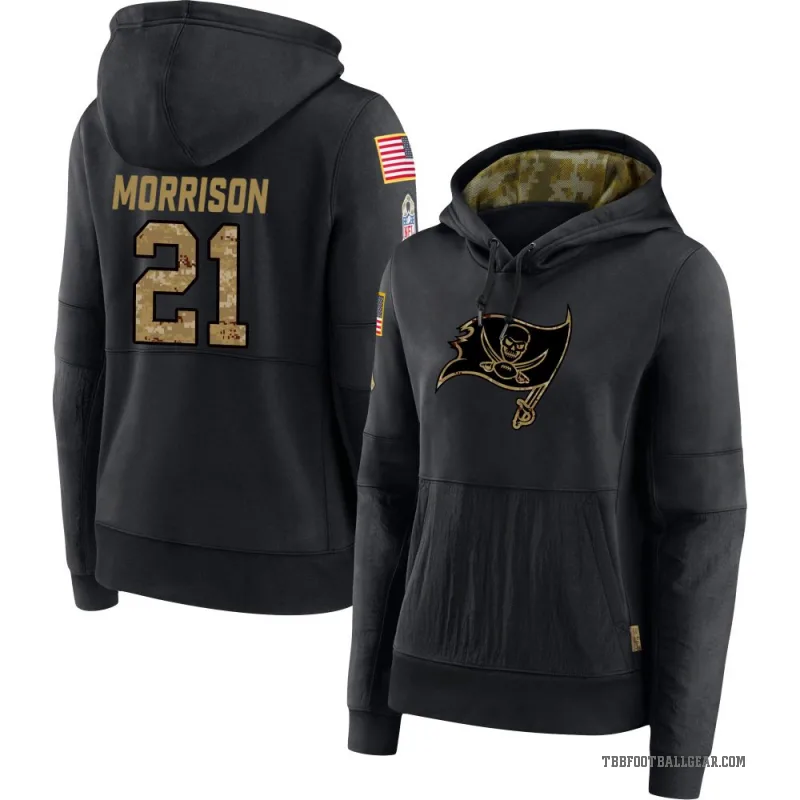 Benjamin Morrison Women's Black Tampa Bay Buccaneers 2020 Salute to Service Sideline Performance Pullover Hoodie