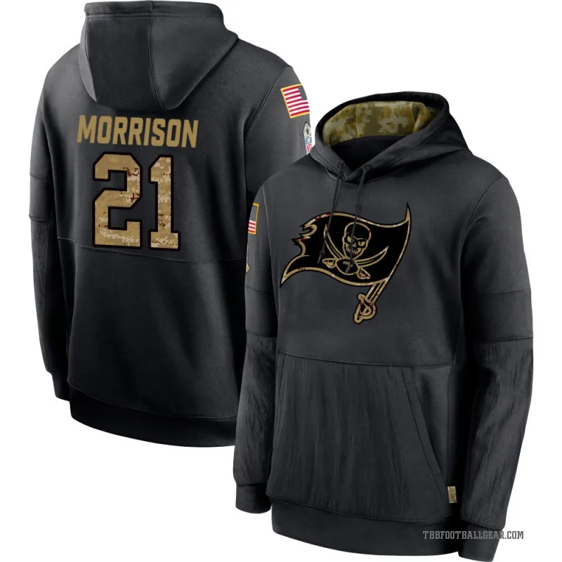Benjamin Morrison Youth Black Tampa Bay Buccaneers 2020 Salute to Service Sideline Performance Pullover Hoodie