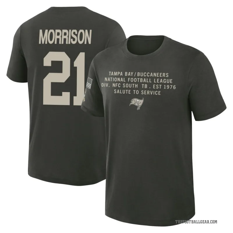 Benjamin Morrison Youth Green Tampa Bay Buccaneers Dark/ 2025 Salute to Service Sideline Slub T-Shirt