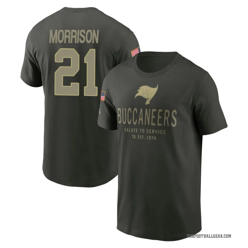 Benjamin Morrison Youth Green Tampa Bay Buccaneers Forest/ 2025 Salute to Service Sideline Primary Edge T-Shirt