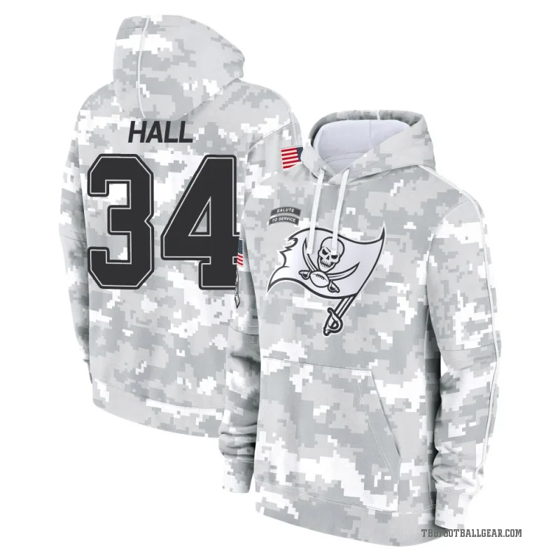 Bryce Hall Men's Camo Tampa Bay Buccaneers Arctic 2024 Salute to Service Club Fleece Pullover Hoodie