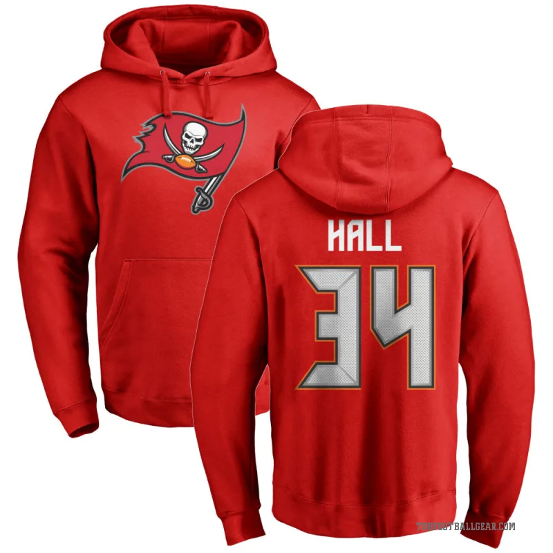 Bryce Hall Men's Red Tampa Bay Buccaneers Pro Line Logo Pullover Hoodie