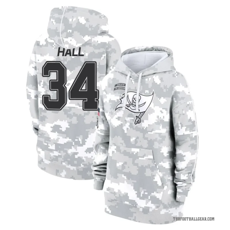 Bryce Hall Women's Camo Tampa Bay Buccaneers Arctic 2024 Salute to Service Club Fleece Pullover Hoodie