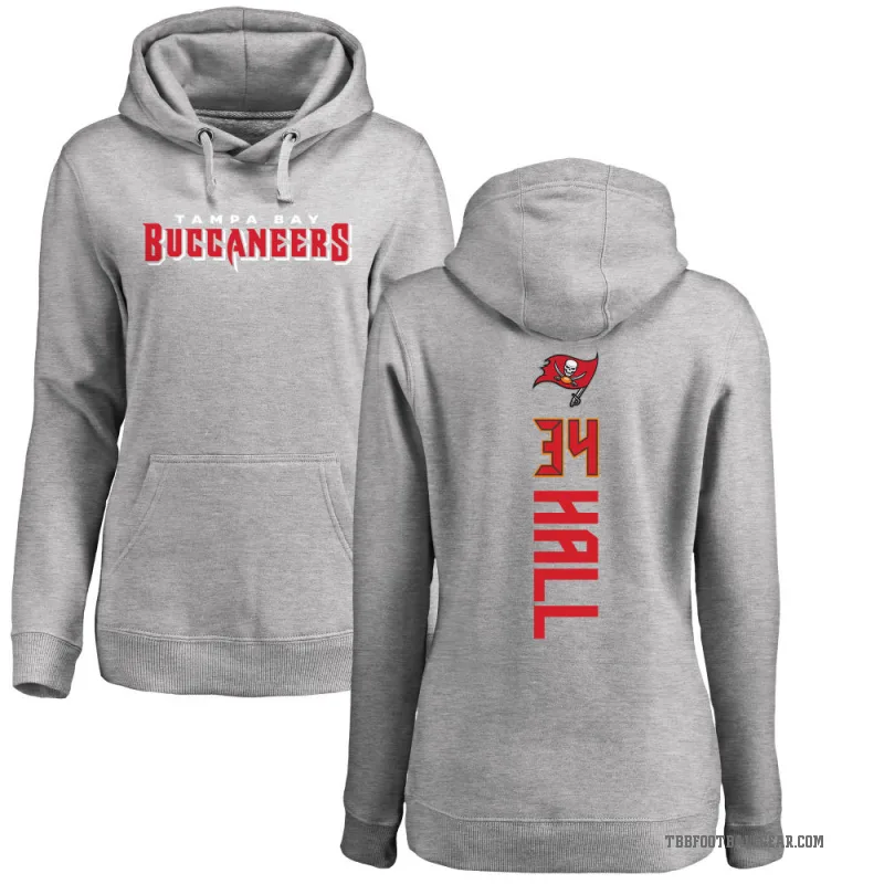 Bryce Hall Women's Tampa Bay Buccaneers Pro Line Ash Backer Pullover Hoodie