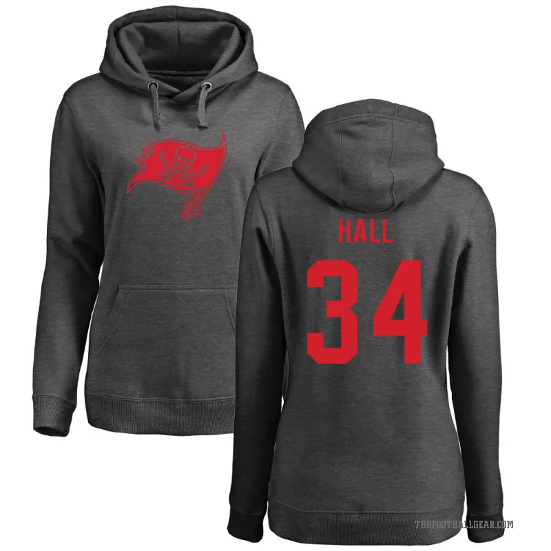 Bryce Hall Women's Tampa Bay Buccaneers Pro Line by Branded Ash One Color Pullover Hoodie