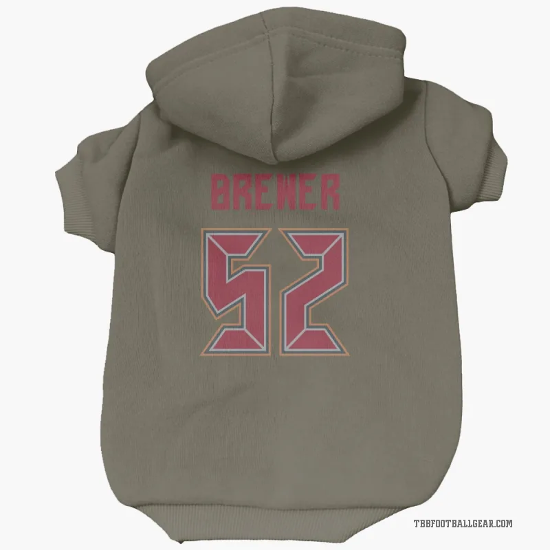 C.J. Brewer  Olive Tampa Bay Buccaneers  Cat & Dog Pet Hoodie