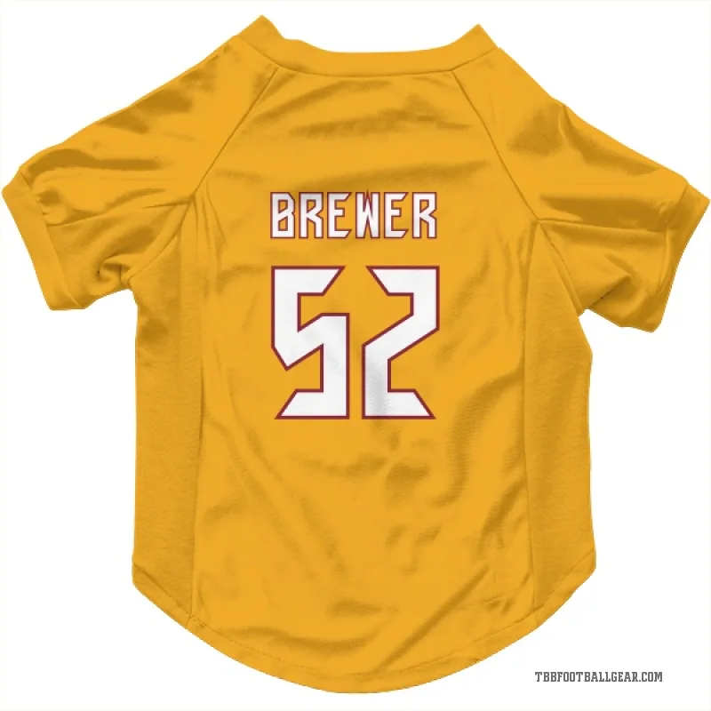 C.J. Brewer  Orange Tampa Bay Buccaneers  Cat & Dog Pet Jersey