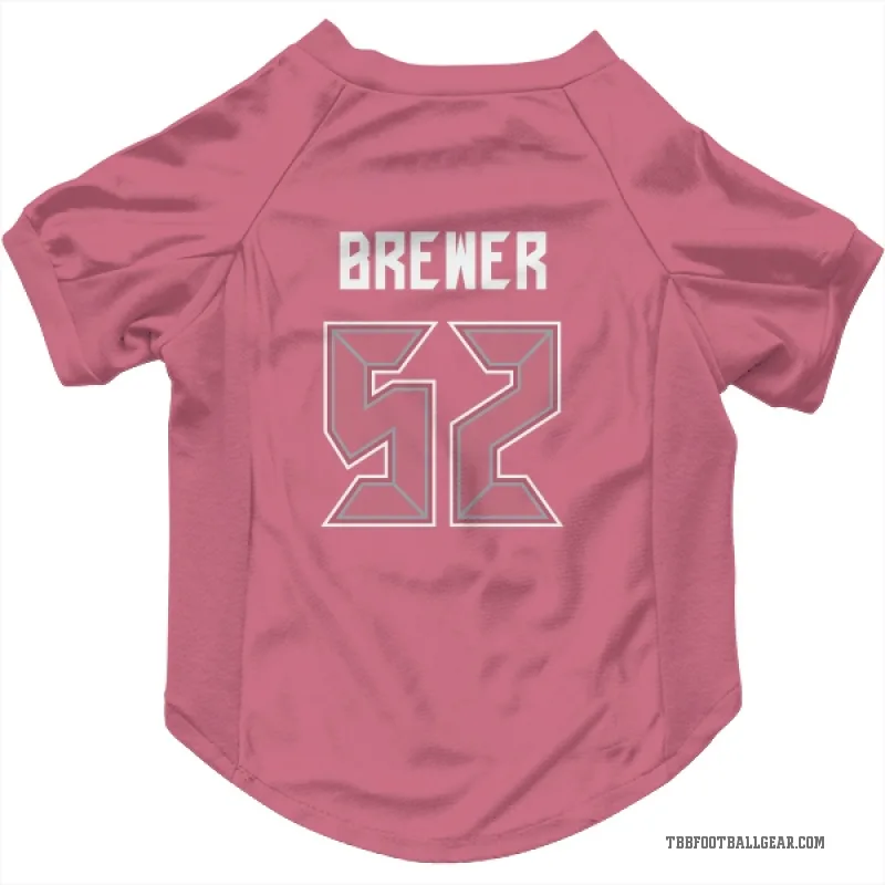 C.J. Brewer  Pink Tampa Bay Buccaneers  Cat & Dog Pet Jersey