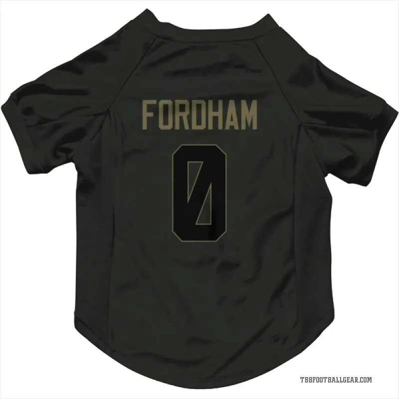 Caden Fordham  Black Tampa Bay Buccaneers  Service Cat & Dog Pet Jersey