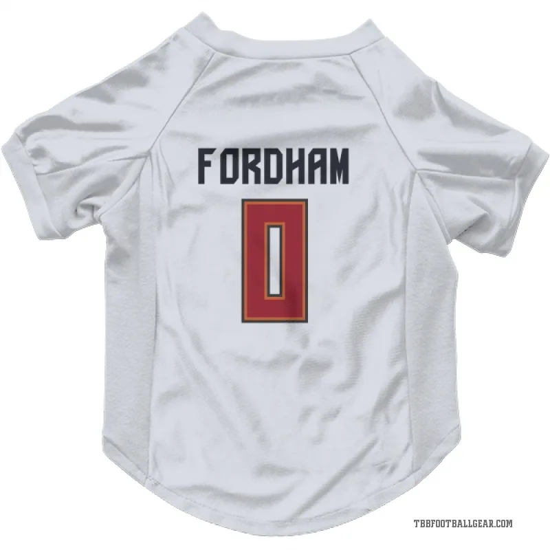 Caden Fordham  White Tampa Bay Buccaneers  Cat & Dog Pet Jersey