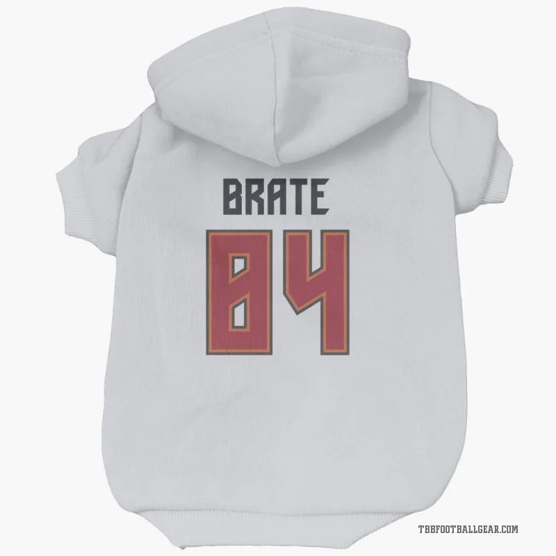 Cameron Brate  White Tampa Bay Buccaneers  Cat & Dog Pet Hoodie