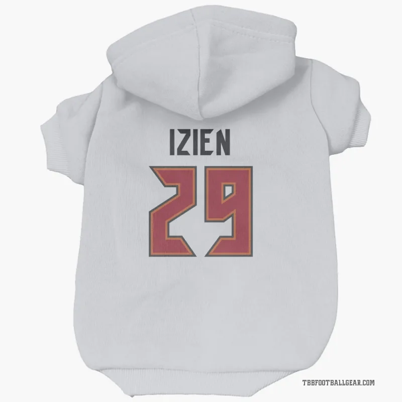 Christian Izien  White Tampa Bay Buccaneers  Cat & Dog Pet Hoodie