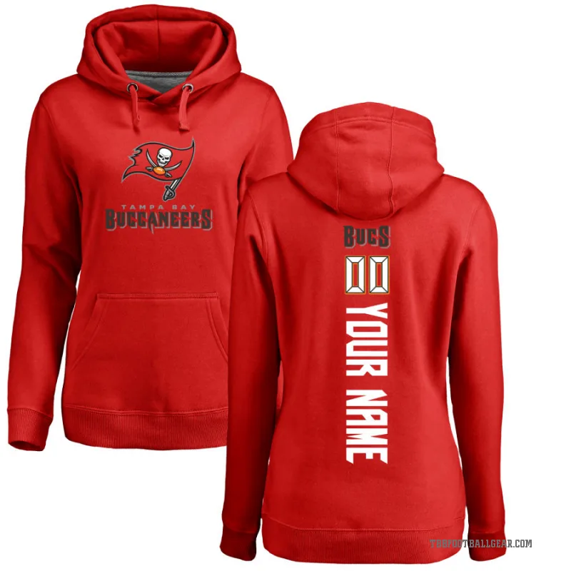 Custom Women's Red Tampa Bay Buccaneers Pro Line Backer Pullover Hoodie