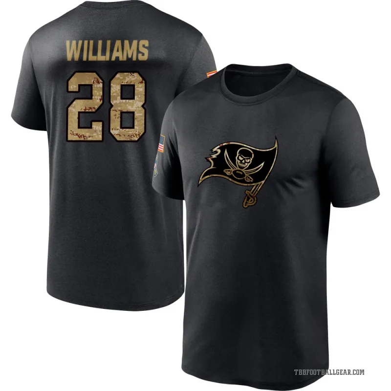 Damarion Williams Men's Black Tampa Bay Buccaneers 2020 Salute To Service Performance T-Shirt