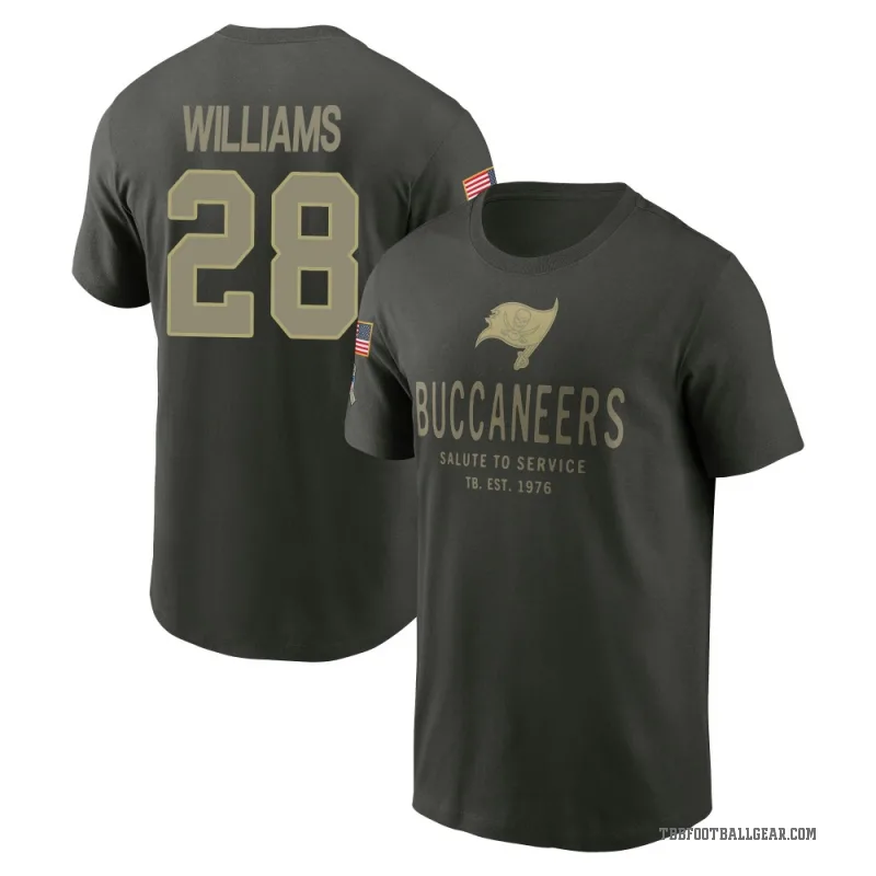 Damarion Williams Men's Green Tampa Bay Buccaneers Forest/ 2025 Salute to Service Sideline Primary Edge T-Shirt