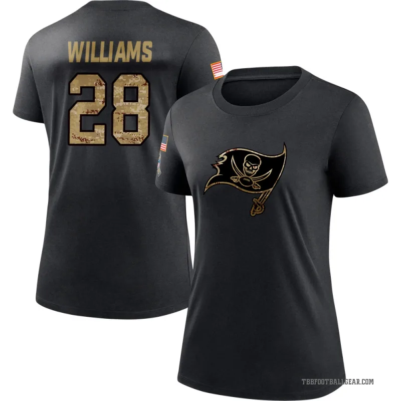 Damarion Williams Women's Black Tampa Bay Buccaneers 2020 Salute To Service Performance T-Shirt