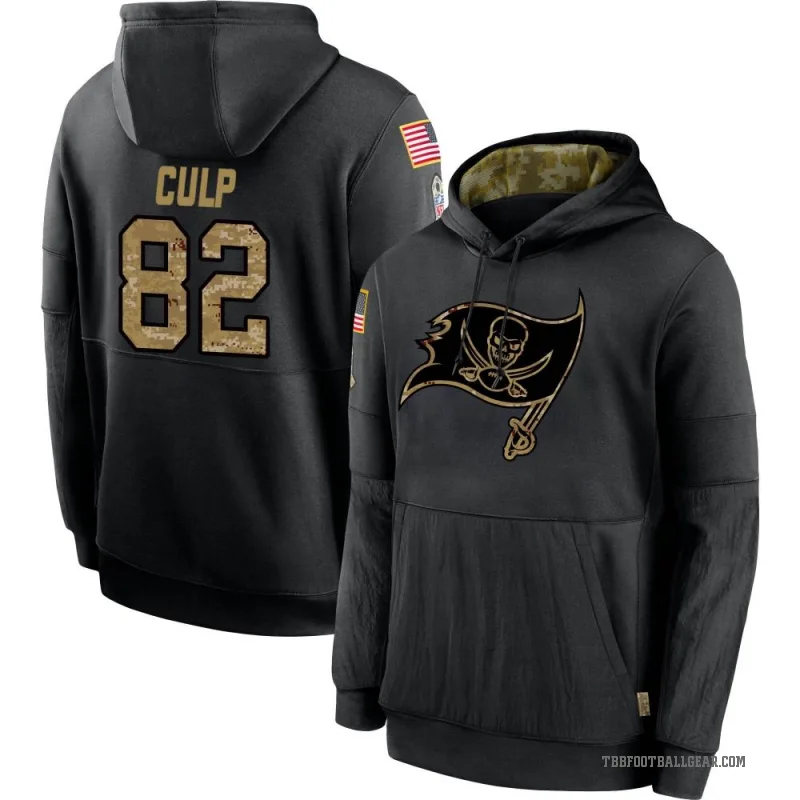 Devin Culp Men's Black Tampa Bay Buccaneers 2020 Salute to Service Sideline Performance Pullover Hoodie