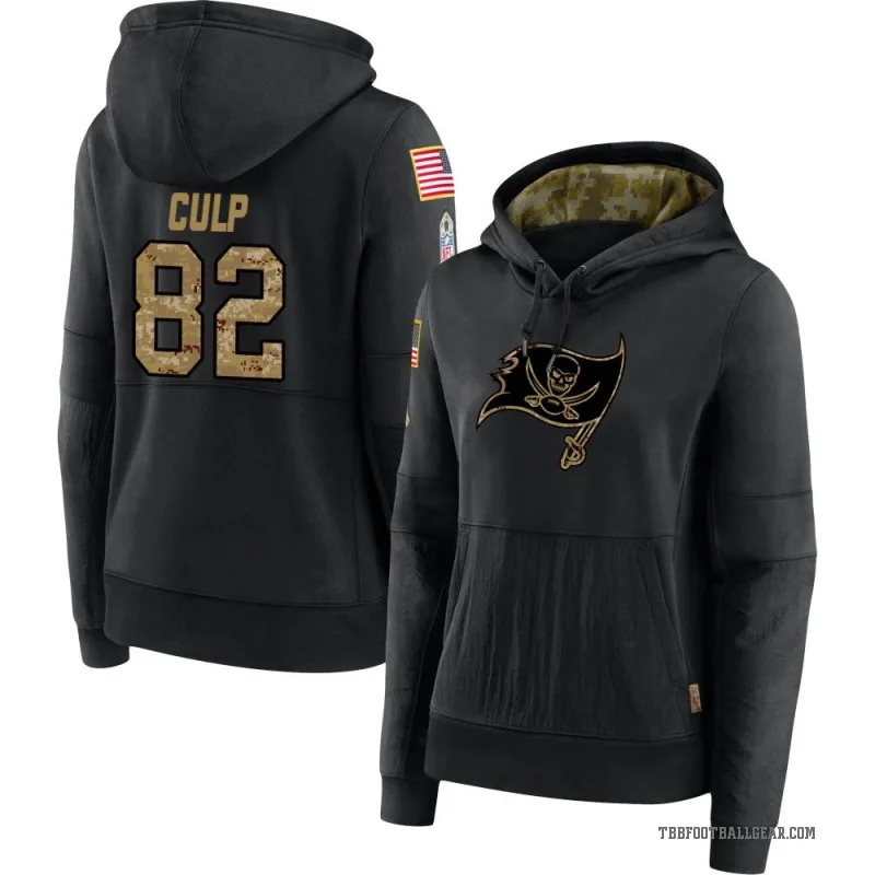 Devin Culp Women's Black Tampa Bay Buccaneers 2020 Salute to Service Sideline Performance Pullover Hoodie