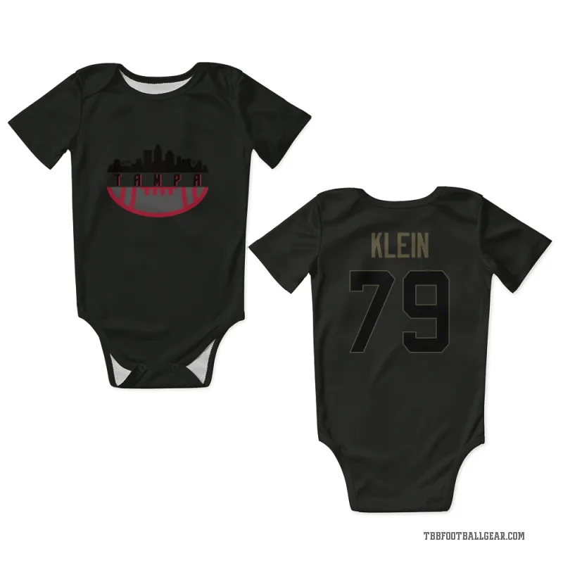 Elijah Klein  Black Tampa Bay Buccaneers  Service Newborn & Infant Bodysuit