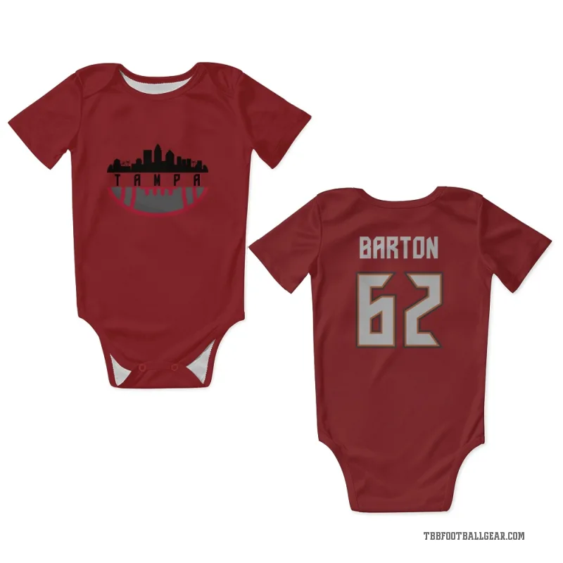Graham Barton  Red Tampa Bay Buccaneers  Newborn & Infant Bodysuit