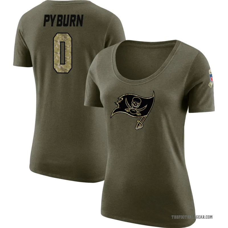 Jack Pyburn Women's Olive Tampa Bay Buccaneers Salute to Service Scoop Neck T-Shirt