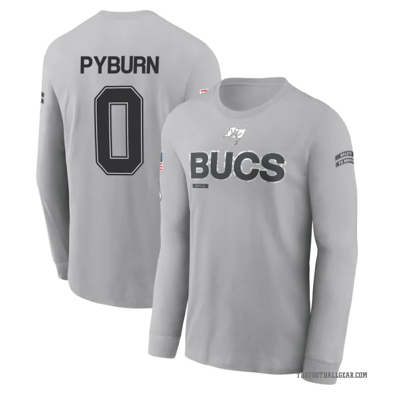 Jack Pyburn Youth Gray Tampa Bay Buccaneers 2024 Salute to Service Long Sleeve T-Shirt