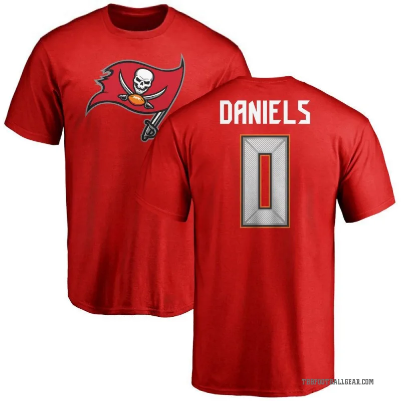Jalon Daniels Men's Red Tampa Bay Buccaneers Logo T-Shirt -